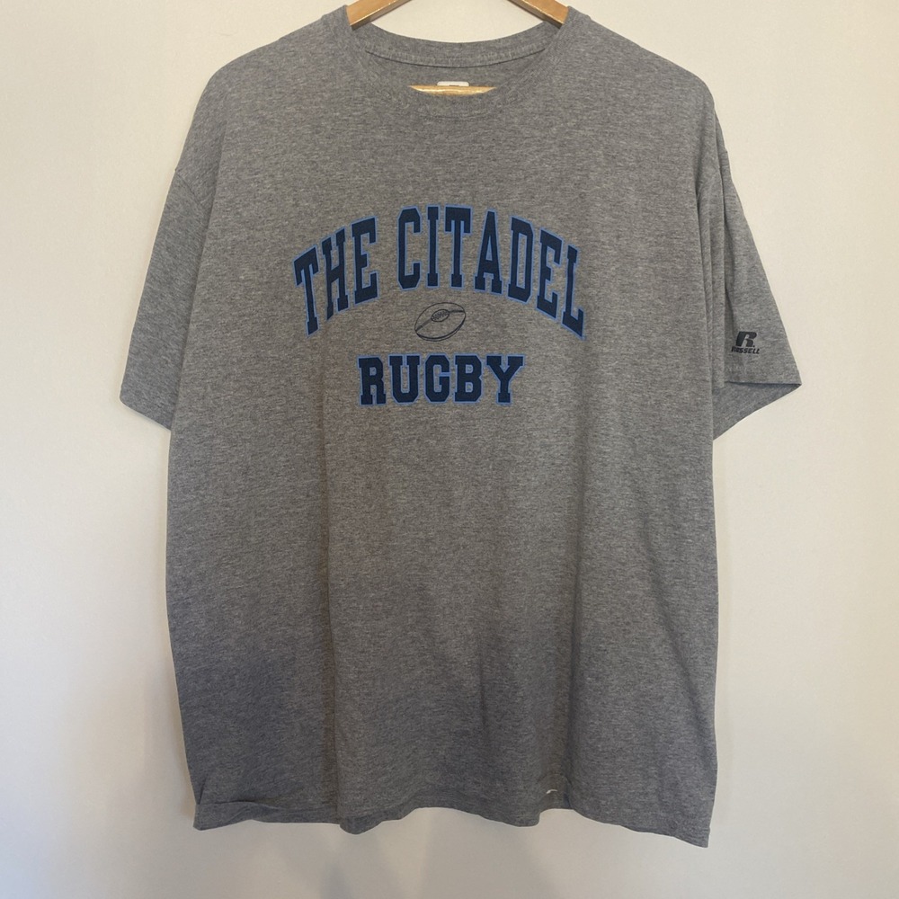 Russell Athletic Y2K The Citadel Rugby Gray T-Shirt XL | 90s 00s